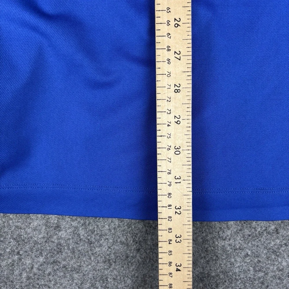 Nike Golf Polo Shirt Mens 3xl Blue Short Sleeve Nike Dri Fit Check Logo Stretch